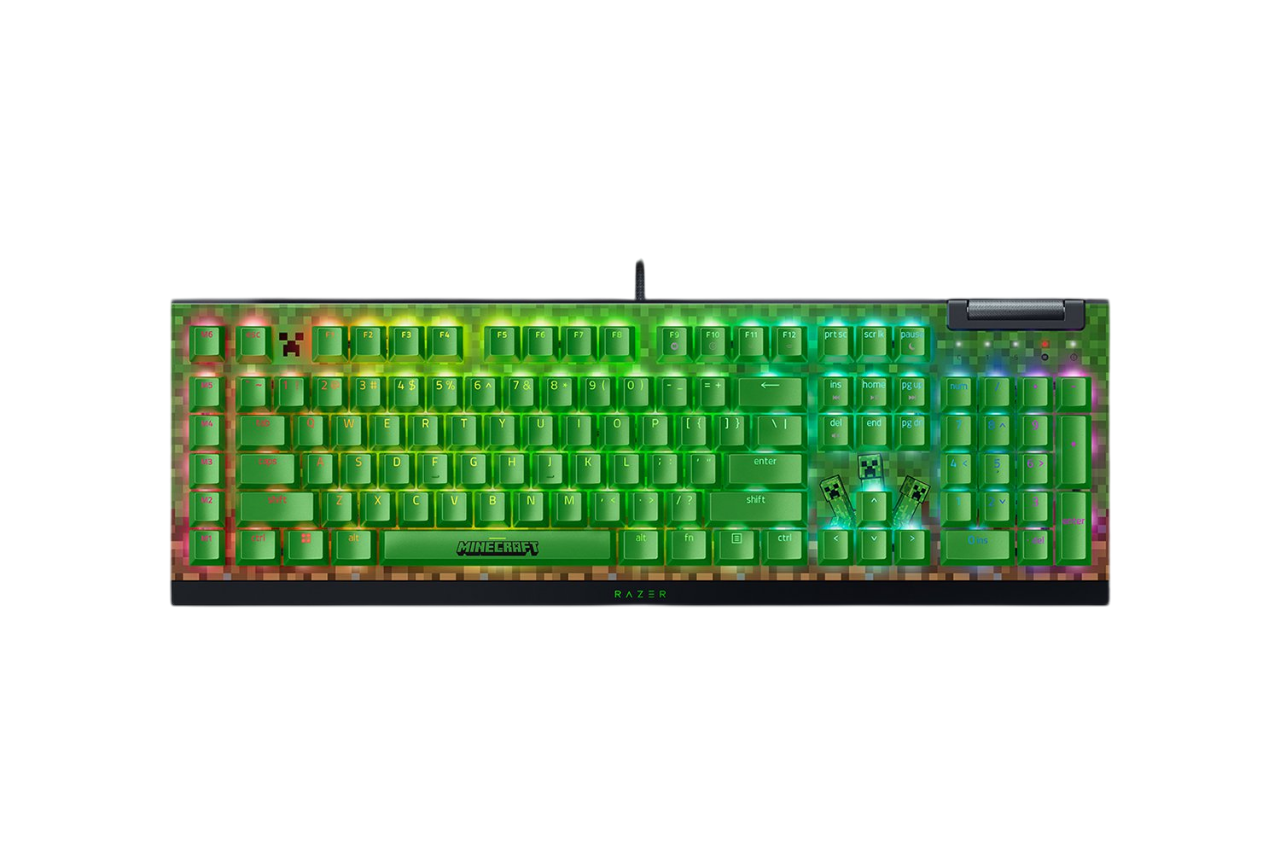 Игровая клавиатура Razer BlackWidow V4 X (Green Switch) - Minecraft Ed. - US Layout Razer BlackWidow V4 X