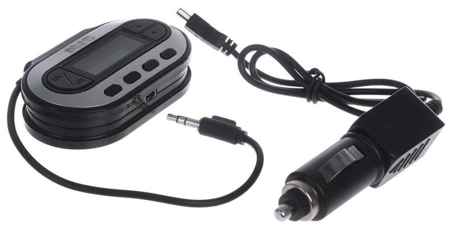 FM-трансмиттер AVS F-351 (дисплей/ 3.5 mini-Jack)