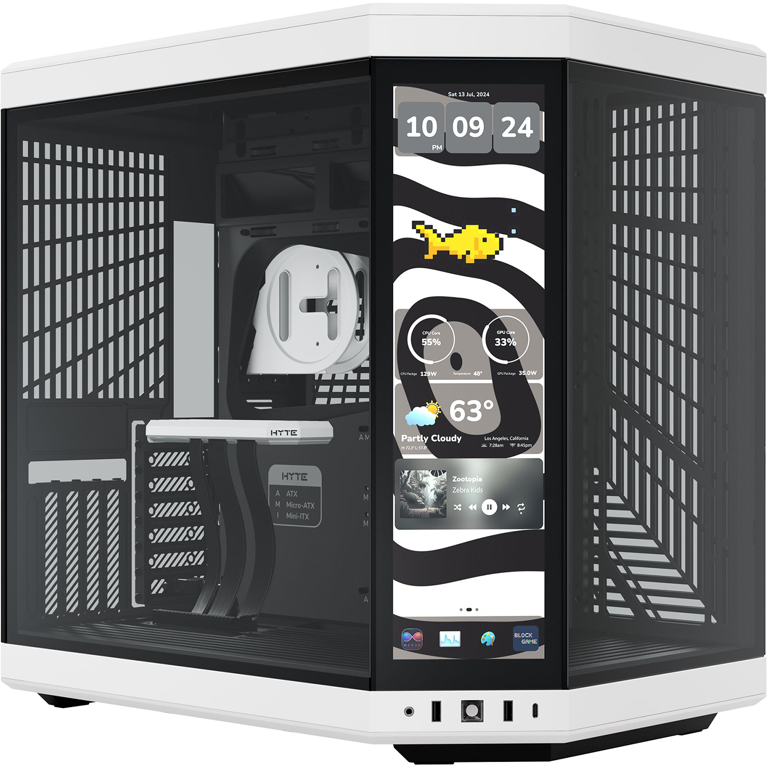 Корпус без блока питания HYTE Y70 Touch Infinite (CS-HYTE-Y70TTI-WB)